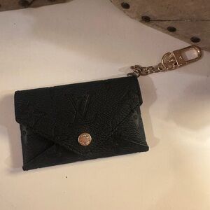 Louis Vuitton Black Leather Key Card Holder